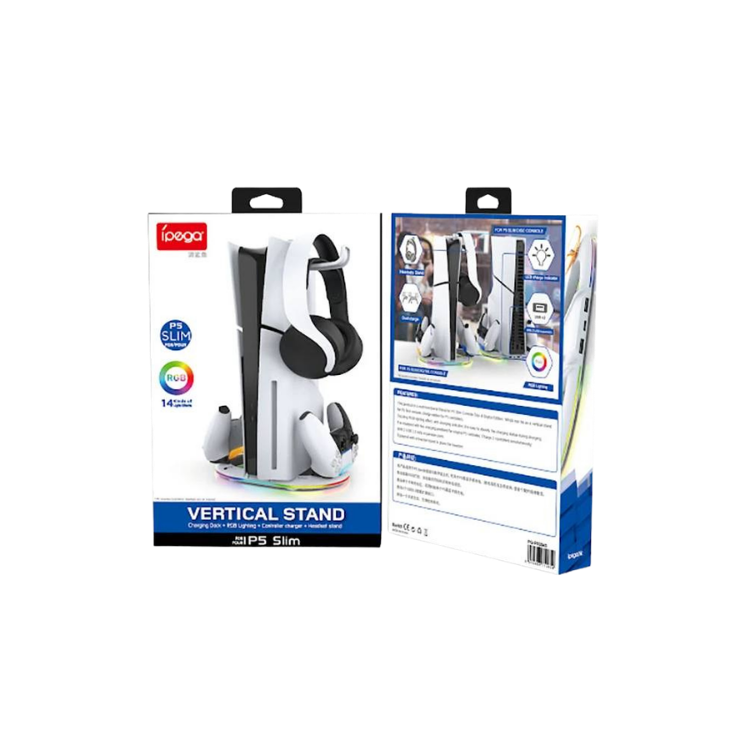 1 استندشارژرPS5 Slim ipega هدستدار pg-p5s045 استوک - تصویر 1